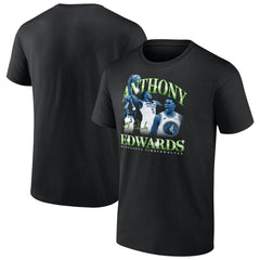 Anthony Edwards Minnesota Timberwolves Retro '90s T-Shirt Black - NBA
