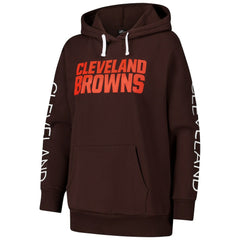 Cleveland Browns G-III 4Her by Carl Banks Women's Extra Inning Pullover Hoodie Brown | NFL