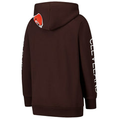 Cleveland Browns G-III 4Her by Carl Banks Women's Extra Inning Pullover Hoodie Brown | NFL