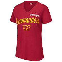 Washington Commanders G-III 4Her by Carl Banks Women's Post Season V-Neck T-Shirt Burgundy | NFL