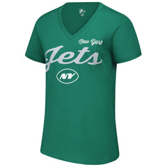 New York Jets G-III 4Her by Carl Banks Women's Post Season V-Neck T-Shirt Green | NFL
