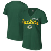 Green Bay Packers G-III 4Her by Carl Banks Women's Post Season V-Neck T-Shirt Green | NFL