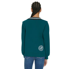 Philadelphia Eagles Tommy Hilfiger Women's Alice V-Neck Pullover Sweatshirt Midnight Green | NFL