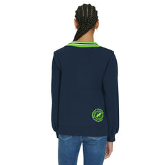 Seattle Seahawks Tommy Hilfiger Women's Alice V-Neck Pullover Sweatshirt Navy | NFL