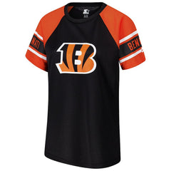 Cincinnati Bengals Starter Women's 1st Rounder Color Block Raglan Top Black | NFL