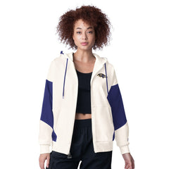 Baltimore Ravens Starter Women's Scrimmage Full-Zip Hoodie White | NFL