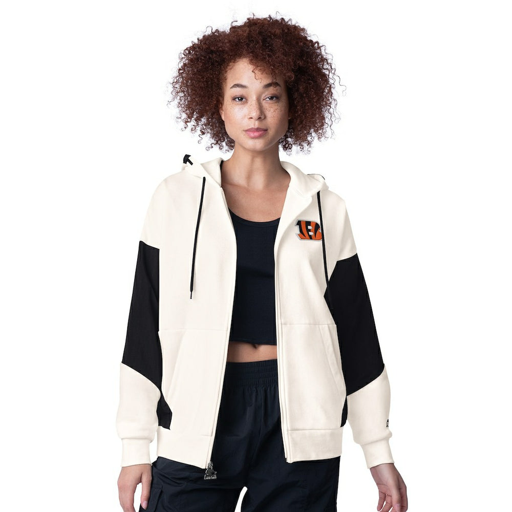 Cincinnati Bengals Starter Women's Scrimmage Full-Zip Hoodie White | NFL