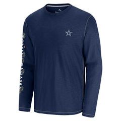Dallas Cowboys Oasis Endzone Lux Long Sleeve T-Shirt Blue | Tommy Bahama