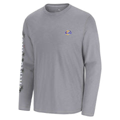Los Angeles Rams Oasis Endzone Lux Long Sleeve T-Shirt Gray | Tommy Bahama