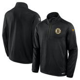Boston Bruins Fanatics Big & Tall Authentic Pro Quarter-Zip Top - Black - NHL