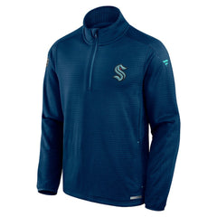 Seattle Kraken Fanatics Big & Tall Authentic Pro Quarter-Zip Top - Navy - NHL