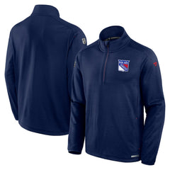 New York Rangers Fanatics Big & Tall Authentic Pro Quarter-Zip Top - Navy - NHL