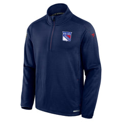 New York Rangers Fanatics Big & Tall Authentic Pro Quarter-Zip Top - Navy - NHL