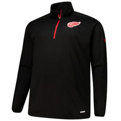 Detroit Red Wings Fanatics Big & Tall Authentic Pro Quarter-Zip Top - Black - NHL
