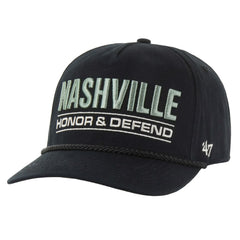Nashville Predators '47 OHT Military Appreciation Homeland Honor and Defend Hitch Adjustable Hat - Black - NHL