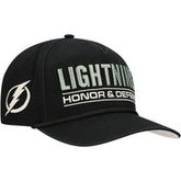 Tampa Bay Lightning '47 OHT Military Appreciation Homeland Honor and Defend Hitch Adjustable Hat - Black - NHL