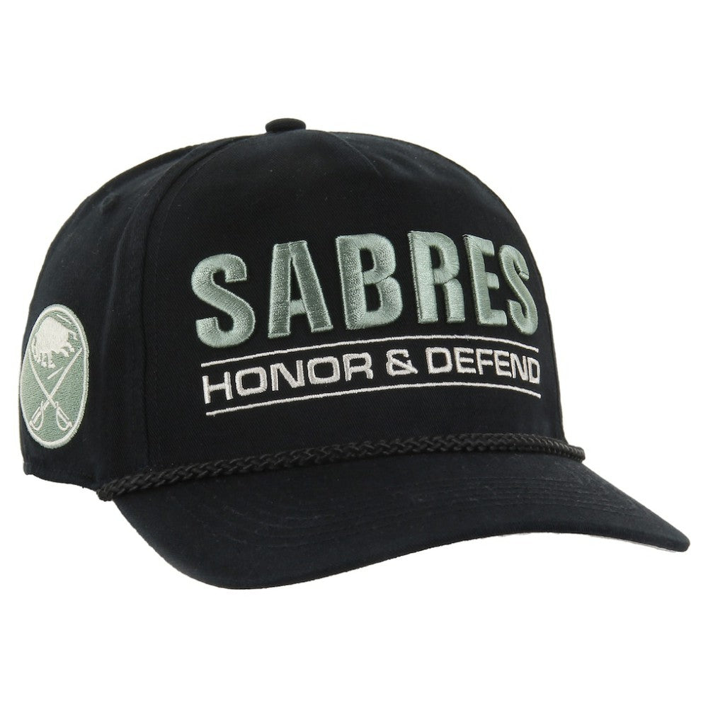 Buffalo Sabres '47 OHT Military Appreciation Homeland Honor and Defend Hitch Adjustable Hat - Black - NHL