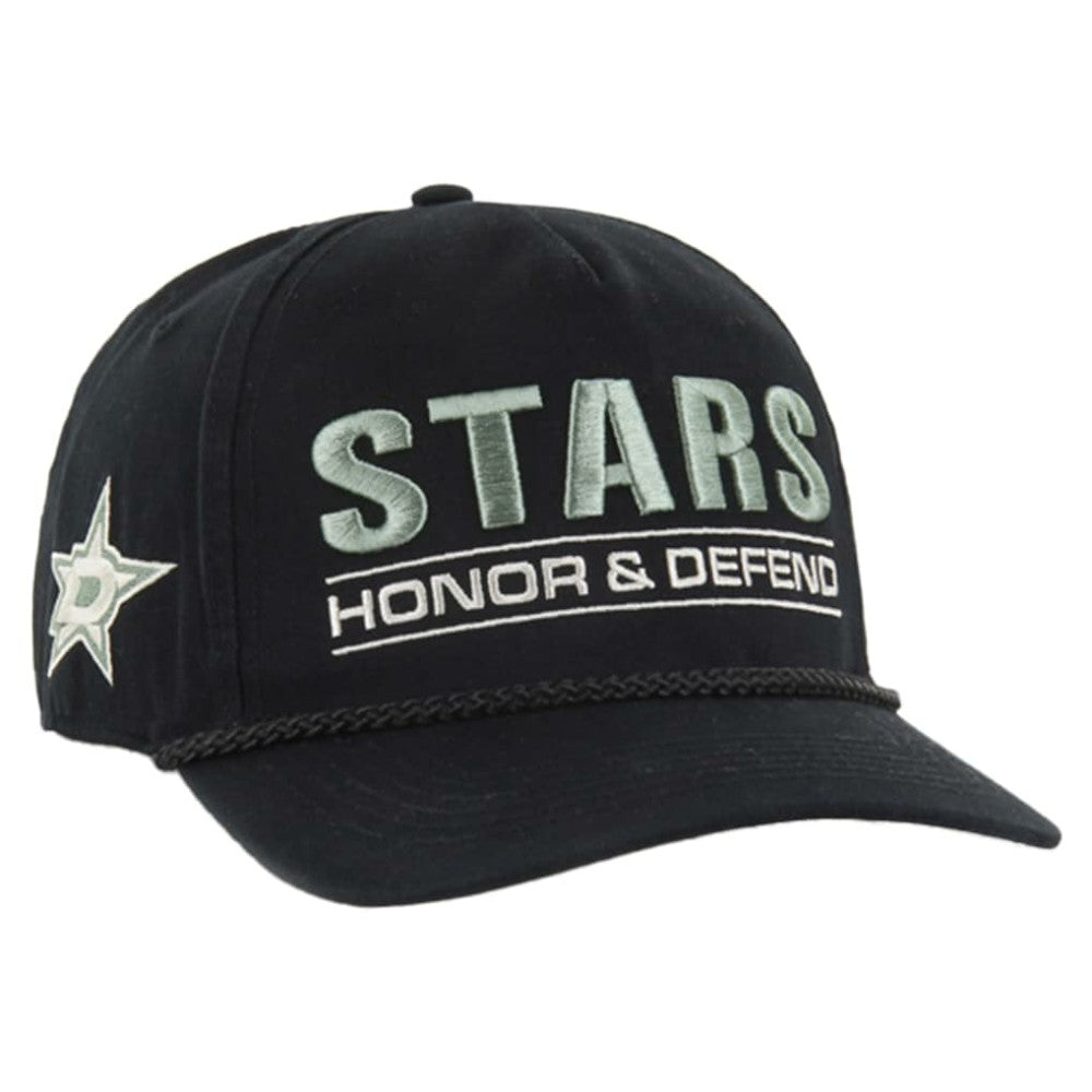 Dallas Stars '47 OHT Military Appreciation Homeland Honor and Defend Hitch Adjustable Hat - Black - NHL