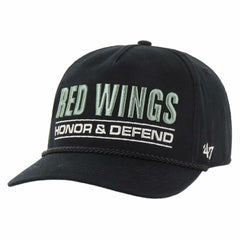 Detroit Red Wings '47 OHT Military Appreciation Homeland Honor and Defend Hitch Adjustable Hat - Black - NHL