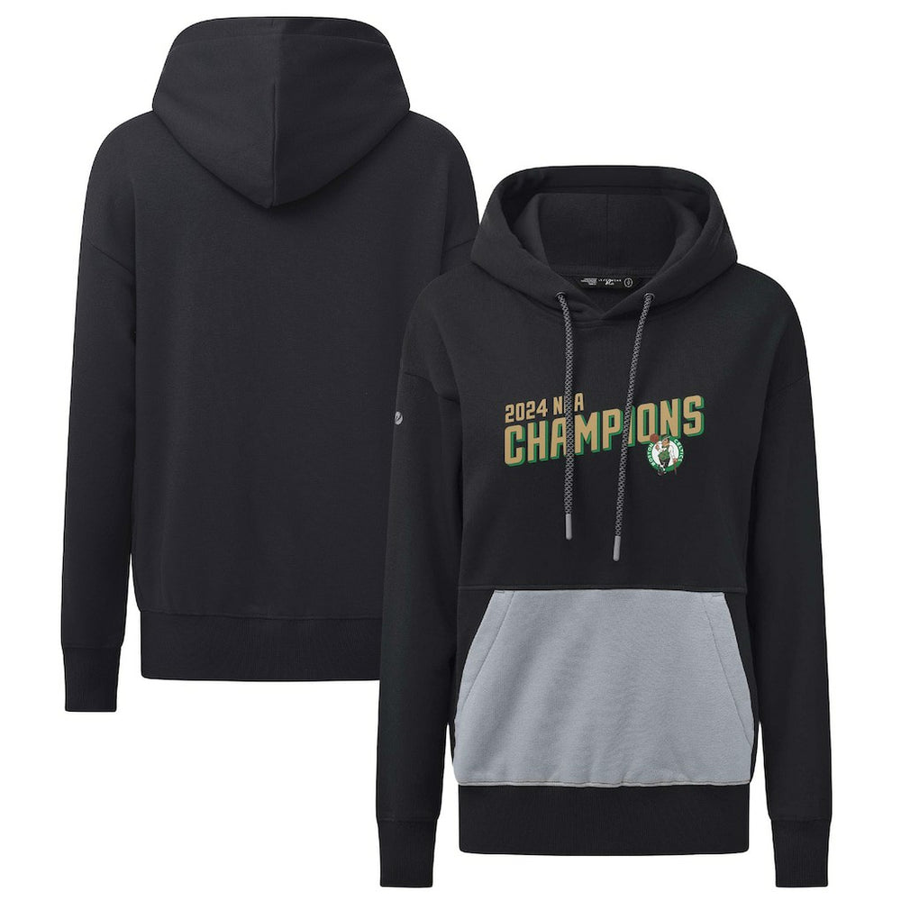 Boston Celtics Levelwear Women's 2024 NBA Finals Champions Bonfire Pullover Hoodie Black - NBA