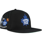 Toronto Maple Leafs Mitchell & Ness Core Top Spot Snapback Hat - Black - NHL