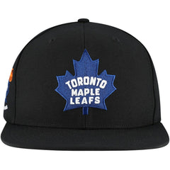 Toronto Maple Leafs Mitchell & Ness Core Top Spot Snapback Hat - Black - NHL