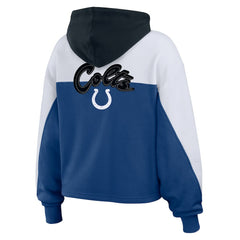 Indianapolis Colts WEAR by Erin Andrews Women's Plus Size Color Block Full-Zip Hoodie Royal | NFL
