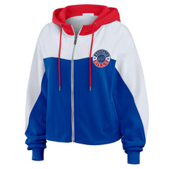 Buffalo Bills WEAR by Erin Andrews Women's Plus Size Color Block Full-Zip Hoodie Royal | NFL