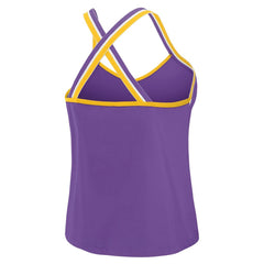 Minnesota Vikings WEAR by Erin Andrews Women's Cross Strap Tri-Blend Tank Top Purple | NFL