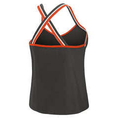 Cincinnati Bengals WEAR by Erin Andrews Women's Cross Strap Tri-Blend Tank Top Black | NFL