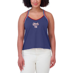 New York Giants WEAR by Erin Andrews Women's Cross Strap Tri-Blend Tank Top Royal | NFL