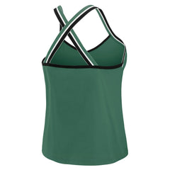 New York Jets WEAR by Erin Andrews Women's Cross Strap Tri-Blend Tank Top Green | NFL