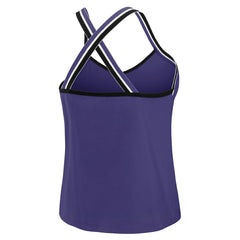 Baltimore Ravens WEAR by Erin Andrews Women's Cross Strap Tri-Blend Tank Top Purple | NFL