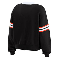 Cincinnati Bengals WEAR by Erin Andrews Women's Lace-Up Sweater Black | NFL