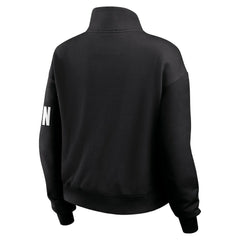 Cincinnati Bengals WEAR by Erin Andrews Women's Quarter-Zip Jacket Black | NFL