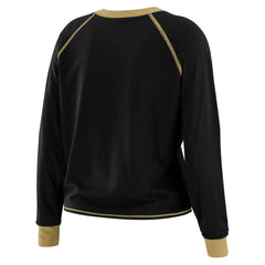 New Orleans Saints WEAR by Erin Andrews Women's Tie-Front Long Sleeve T-Shirt Black | NFL