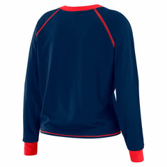 New York Giants WEAR by Erin Andrews Women's Tie-Front Long Sleeve T-Shirt Royal | NFL