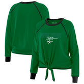 New York Jets WEAR by Erin Andrews Women's Tie-Front Long Sleeve T-Shirt Green | NFL
