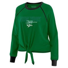 New York Jets WEAR by Erin Andrews Women's Tie-Front Long Sleeve T-Shirt Green | NFL