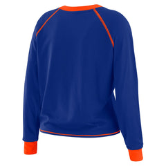 Denver Broncos WEAR by Erin Andrews Women's Tie-Front Long Sleeve T-Shirt Royal | NFL