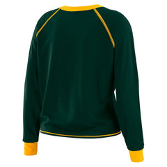 Green Bay Packers WEAR by Erin Andrews Women's Tie-Front Long Sleeve T-Shirt Green | NFL