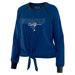 Indianapolis Colts WEAR by Erin Andrews Women's Tie-Front Long Sleeve T-Shirt Royal | NFL