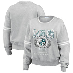 Philadelphia Eagles WEAR by Erin Andrews Women's Pullover Sweatshirt Heather Gray | NFL