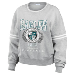 Philadelphia Eagles WEAR by Erin Andrews Women's Pullover Sweatshirt Heather Gray | NFL