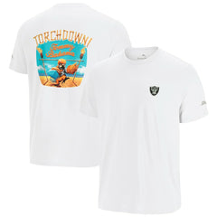 Las Vegas Raiders Sport Torchdown Graphic T-Shirt White | Tommy Bahama