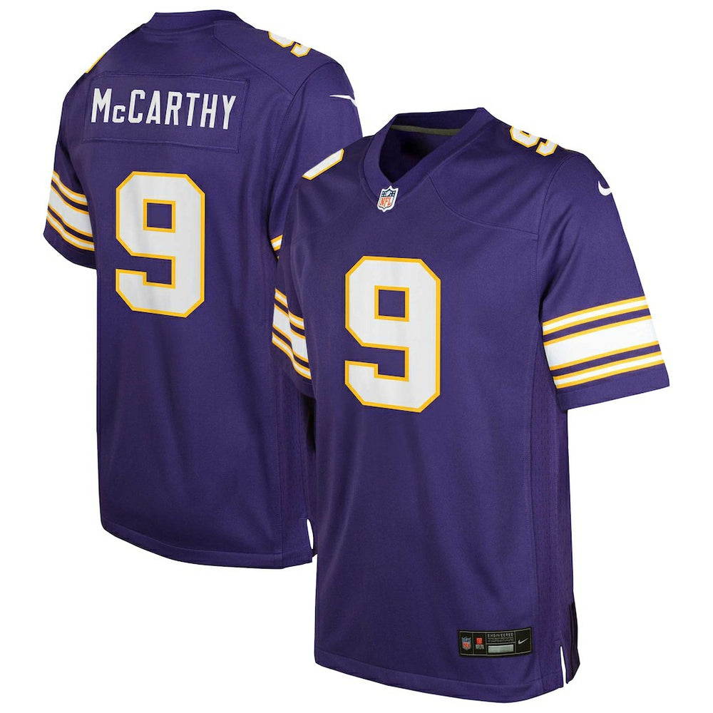 J.J. McCarthy Minnesota Vikings Youth Game Jersey Purple | Nike for Sale