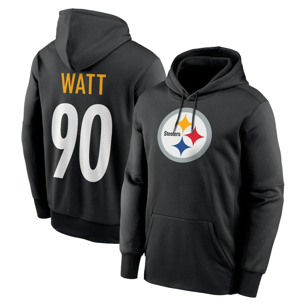 T.J. Watt Pittsburgh Steelers Player Name & Number Therma Hoodie Black | Nike for Sale