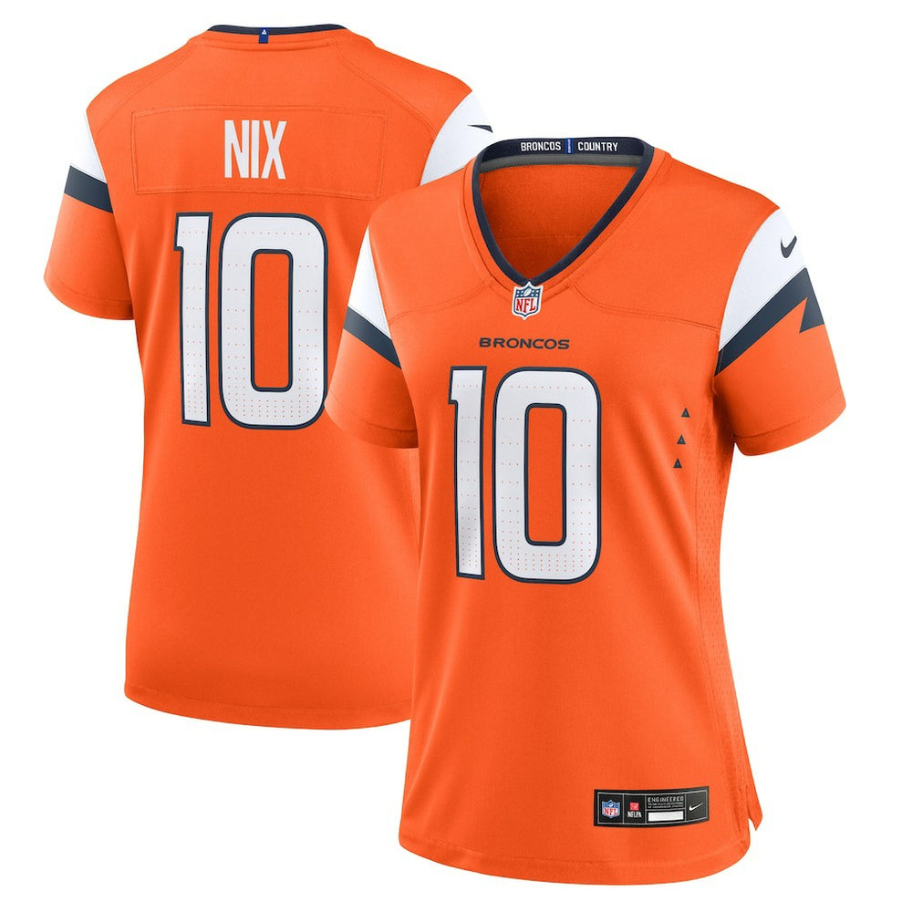 Bo Nix Denver Broncos Women's Game Jersey Orange | Nike for Sale