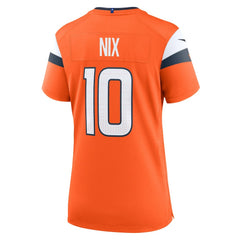 Bo Nix Denver Broncos Women's Game Jersey Orange | Nike for Sale
