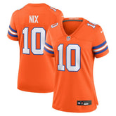 Bo Nix Denver Broncos Women's Mile High Collection 1977 Throwback Player Game Jersey Orange | Nike for Sale